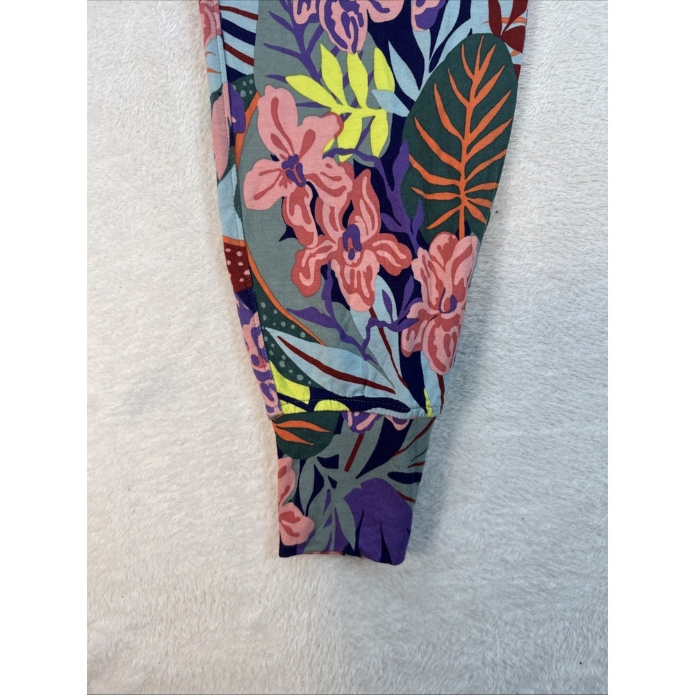 Cabi Womens Snappy Jogger Tropical Botanical Floral Print Soft PocketsPants Sz S - Picture 2 of 7